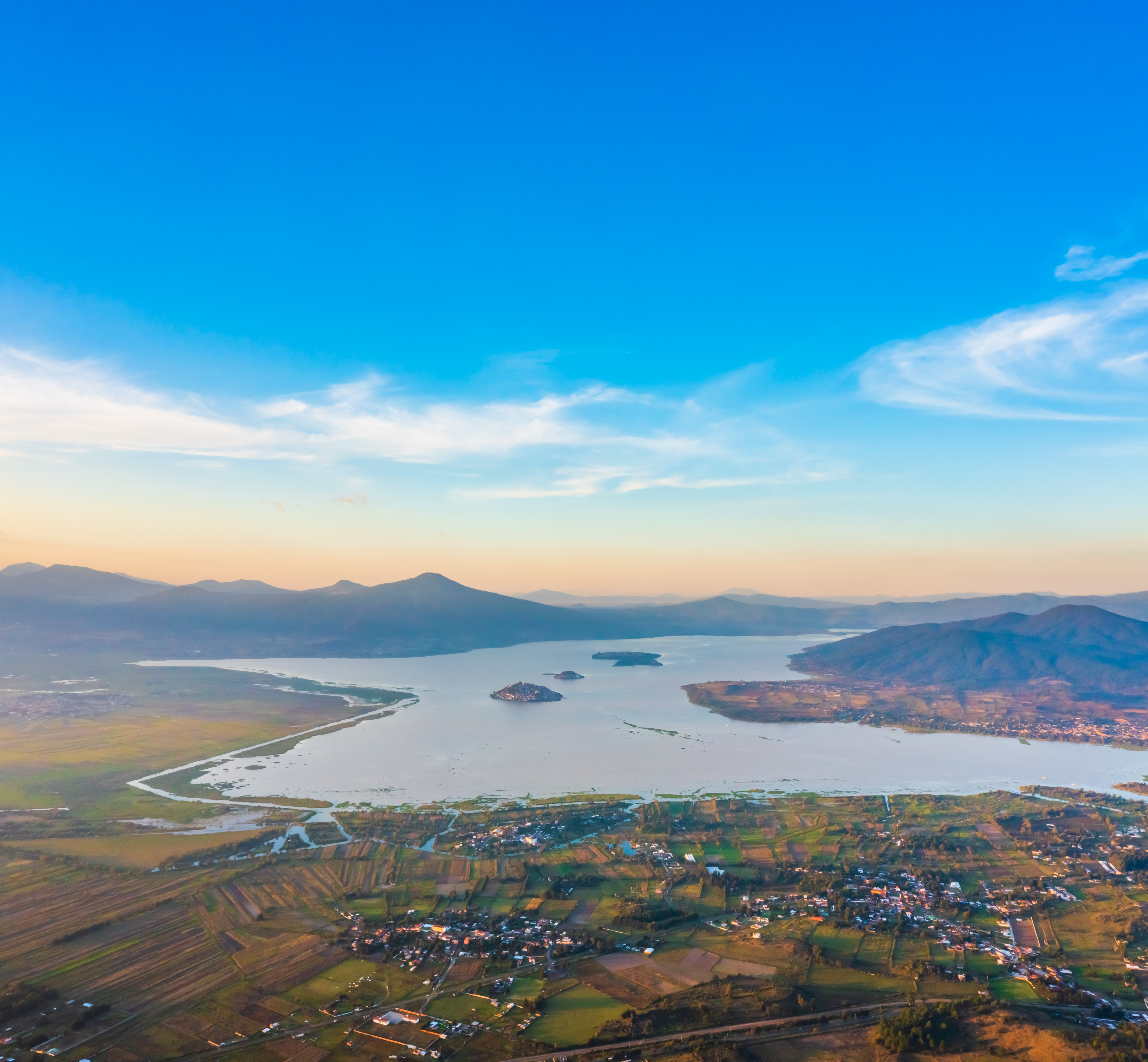 Vista aérea del Lago de Pátzcuaro